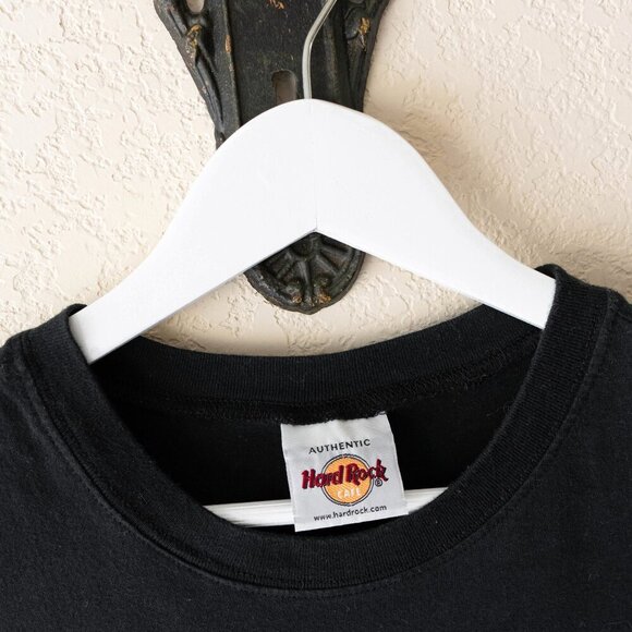 Vintage Tee 2005 Hard Rock San Francisco Womens Sz M Black Purple Star Retro - Picture 4 of 5